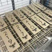 Letrero de Número de Puerta Moderno Personalizado para Hotel, Escuela, Oficina, Apartamento, con Braille, Montaje en Pared