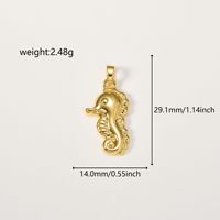 Breloques en cuivre plaqué or 18 carats représentant des animaux marins (baleine, dauphin, requin, hippocampe, homard, pieuvre, poisson) pour la création de bijoux de mode