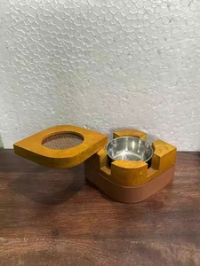 Quemador de incienso de madera tallado decorativo hecho a mano de alta calidad con incrustaciones de latón para sala de estar al precio más barato - Product Image 5