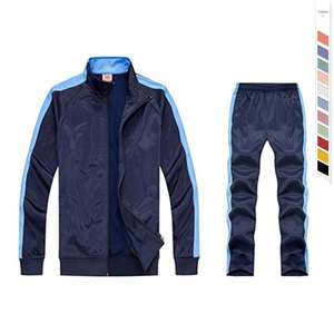 Survêtements de sport d'hiver solides pour femmes, vêtements de sport décontractés, ensemble de 2 pièces de football en coton noir polaire vierge avec logo personnalisé - Product Image 4