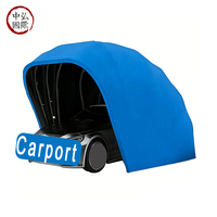 Auvent de voiture pliable semi-automatique, tente de garage, robuste, imperméable, résistant aux UV, garage de voiture portable pour le stationnement en extérieur, le camping