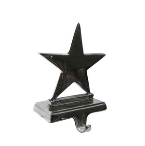 Présentoir durable élégant de support de bas d'étoile en métal pour la décoration de vacances classique grande idée cadeau de fête pour le manteau de Noël - Product Image 1