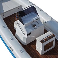 Bateau pneumatique rigide haute performance Zhenbo ORCA 866 8,6 m, capacité 20 personnes, coque en V profond, usage commercial en mer