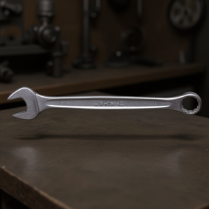 Chiave Combinata Cromata con Estremità Aperta e Anello Piegato - Product Image 3