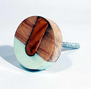 Bouton de meuble ovale en bois et résine fait main de qualité supérieure, style tendance, bouton de porte de cuisine, chambre à coucher, poli - Product Image 6