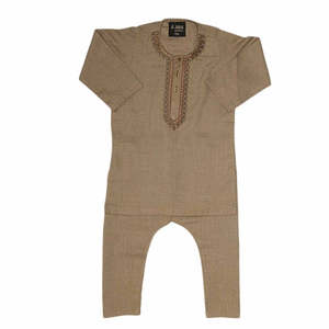 Traje Shalwar Bordado para Niños - Beige - Product Image 3