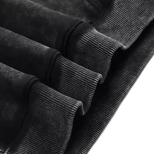 Sweat à capuche épais et lourd en coton 100% de haute qualité, coupe décontractée, délavé, avec impression sérigraphiée pour homme - Product Image 4