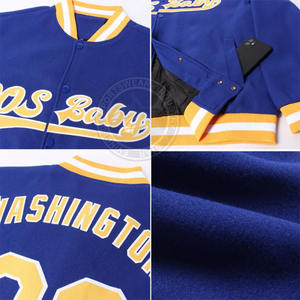 Chaqueta universitaria de alta calidad para hombre, cortavientos con bordado de chenilla con soporte calefactable transpirable para Trabajo de béisbol, chaqueta duradera - Product Image 2