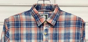 เสื้อเชิ้ตแขนยาวผ้าฝ้าย100% ผู้ชายระบายอากาศได้ดีสีพื้นป้องกันริ้วรอยผ้าครามปักลายแฟชั่นย้อมสี - Product Image 4