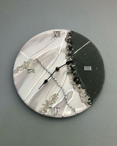 Horloge murale en résine époxy COLORS, taille personnalisée, design moderne, fonctionne sur piles, décoration de mariage, décoration de la maison, mobilier, meilleure qualité - Product Image 1