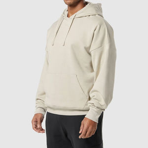 Sudaderas con capucha de gran tamaño de invierno para hombre Heavyweight 100% Cotton Fleece Custom Logo Pocket Design Servicio OEM - Product Image 4