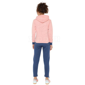Chándales de secado rápido de manga larga de poliéster y algodón informales para mujer, cuello levantado, patrón sólido de invierno, venta al por mayor - Product Image 3