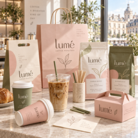 Emballages personnalisés pour cafés AT PACK avec des sacs à café, des gobelets en papier, des boîtes à emporter et des sacs en papier, emballages pour cafés en gros