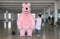 Costume de mascotte d'ours polaire gonflable personnalisable 2,2M 2,6M 3M, MOQ 1 pièce, tenue animale gonflable pour adulte, Noël, Halloween