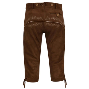 Pantalones cortos de tirantes a juego con bordado de Lederhosen de cuero de gamuza Real bávaro para hombre (Trachten Lederhosen) 2025 - Product Image 4