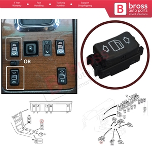 BDP631 Center Console Control Window Switch 5 Pins Left For W124 A124 C124 S124 W126 C126 W463 W201 190 A1248204610 - Product Image 5