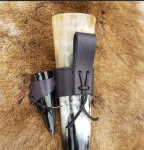 Logotipo personalizable 2025, soporte de cuerno de buey de cuero de vaca 100%, capacidad de 300-400ml, recuerdos religiosos tallados, artesanías naturales de Navidad - Product Image 3