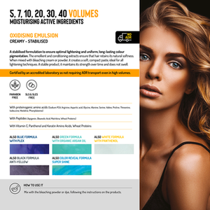 EMULSIÓN CREAMOXIDANTE - Fórmula profesional estabilizada con peróxido al 1,5% 3% 6% 9% 12% 5-40 volúmenes, Hecho en Italia - Product Image 2