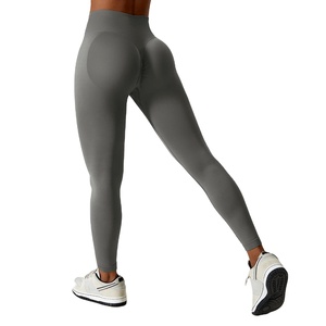 Leggings de yoga avec logo personnalisé pantalon extensible sans couture à taille haute pour les femmes vêtements de sport et de fitness - Product Image 2