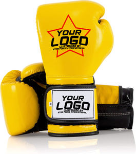 Venta al por mayor de guantes de boxeo con logotipo personalizado MMA para soporte de muñeca con velcro, velcro, material de cuero impermeable para entrenamiento Sanda - Product Image 5