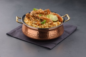 Logo personnalisé Meilleures ventes Vaisselle de service en acier inoxydable Cuivre et acier Vaisselle Bol de service indien Pot Handi avec couvercle - Product Image 5