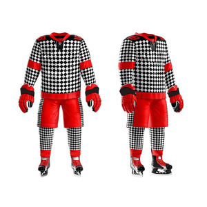 Vente chaude Meilleure Vente Nouveaux Uniformes De Hockey Sur Glace Ensemble 100% Polyester Logo Personnalisé Vêtements Décontractés Uniformes De Hockey Sur Glace De Sport - Product Image 4