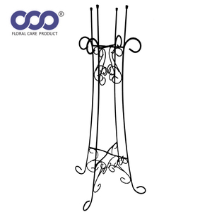 Soporte Metálico para Macetas, Colores Blanco/Negro, Fácil de Transportar, Ligero, Diseño Nórdico, Reutilizable, Uso Interior/Exterior, Jardinería, Hogar - Product Image 3