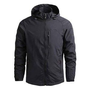 Chaquetas Cortavientos de Cuero para Hombre de Alta Gama, Chaquetas Deportivas de Lona de Alta Calidad, Transpirables, Resistentes al Viento, con Logotipo Frontal, Tendencia, las Mejores - Product Image 4
