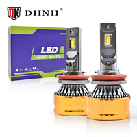 DIINII E8PRO-H11 Nouvelle ampoule de phare LED pour voiture 130W 13000LM 12V en aluminium 6000K Blanc Adaptation universelle