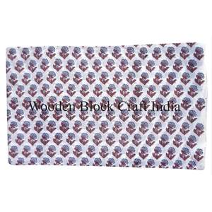 Hand Block Printed <b>100</b>% Cotton Fabric Manufacture Handmade Eco Friendly Cotton Fabric by the Yard at Factory Rate Supplier - Product Image 1