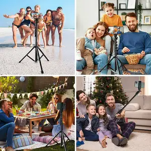 1.6M Selfie Stick Tripod With Wireless Remote Control Portable Cellphone Holder Action Camera Smart Phone Tripod Stand