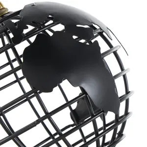 Globo Terráqueo Decorativo con Base de Metal Plateado, Globo Geográfico Moderno de Mesa para Decoración del Hogar u Oficina - Product Image 4