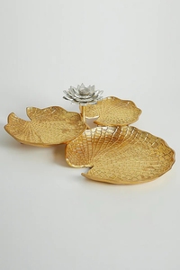 ชุดชาม2ใบสำหรับการออกแบบจานชุบทองแบบใหม่มีสไตล์โบราณขนาดใหญ่ที่ไม่ซ้ำใครทันสมัยมาตรฐาน - Product Image 2