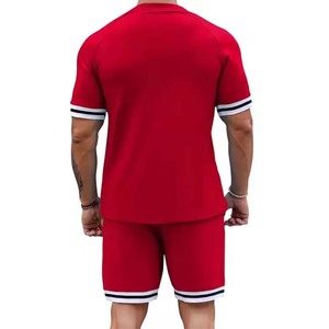 Nueva llegada verano manga corta hombres ropa casual trajes personalizados para hombres gimnasio estilo traje conjuntos Jogging corto conjunto hombres personalizado - Product Image 2