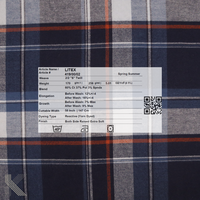 Tela de Franela a Cuadros de Algodón Ecológico, 200 GSM, Tejido Twill Elástico para Camisas y Blusas de Niñas y Niños