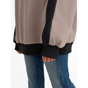 Sudadera de Felpa 100% Algodón para Mujer, Estilo Oversize, Cuello Redondo, Bloques de Color, Mangas Largas, Linda, Otoño Invierno Y2K - Product Image 5