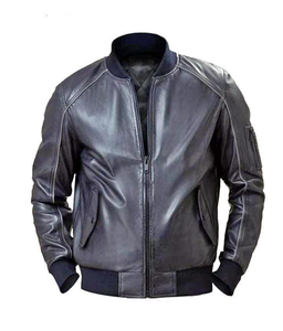 Offre Spéciale blouson aviateur en cuir décontracté pour hommes de haute qualité OEM vente en gros 2024 nouvelle mode personnalisée hiver classique coupe ajustée - Product Image 1