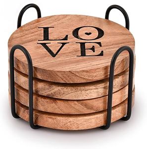 walnut coasters Wooden Cup Pad Tea Coffee <b>Mug</b> Drinks <b>Holder</b> Tableware Decorative Home Wedding Decor Cup Pad Coaster At Low Price - Product Image 2