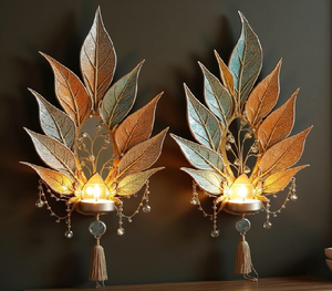 Abstract sunburst <b>metal</b> <b>art</b> in teal and gold. Modern luxury decor for your living room. Available at wholesale prices. - Product Image 4