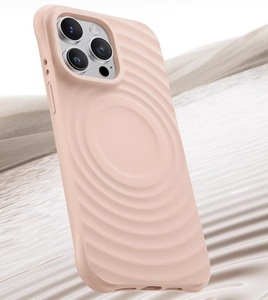เคสโทรศัพท์ซิลิโคน TPU แม่เหล็กสุดหรูแบบบางพิเศษกันกระแทกลายคลื่น3D ฝาครอบมือถือสำหรับ iPhone 16 PROMAX 16 PLUS 15 14 13