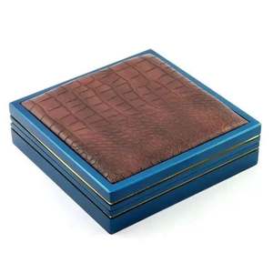 ジュエリーボックス黒と白の手で刻まれた木制ジュエリーボックス木制ジュエリーボックスパズル - Product Image 1