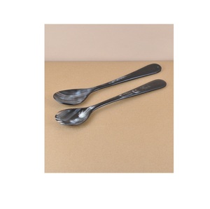 Cuillère à salade en corne de buffle 100% meilleure qualité pour taille personnalisée prix bon marché avec couleur corne Offre Spéciale naturelle faite à la main - Product Image 2