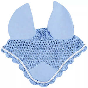 Bonnet de mouche de cheval fait à la main de qualité supérieure filet d'oreille tricoté voile de mouche en coton respirant pour chevaux Logo personnalisé équipement de Protection d'équitation - Product Image 1