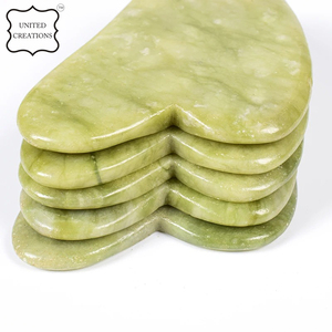 100% cuarzo rosa natural Gua Sha herramientas personalizadas Gua Sha piedra rodillo masajeador Facial Guasha herramienta de masaje - Product Image 5