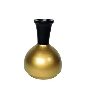 Luxury Hotel Restaurant <b>Table</b> Decoration Flower Vases Handmade Decorative <b>Rounded</b> Best Quality Gold Plated Metal Flower Vases - Product Image 1