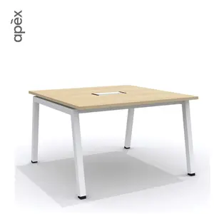 Top Selling Office Furniture 2023 Design Meeting Computer PC Desk Single Table with Steel Tube Square Leg For Office Small Area