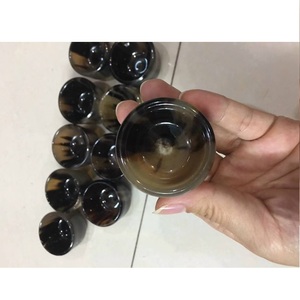 Hechos a mano Brandy Valley vikingo cuerno chupito vasos oso vasos agua vino beber chupito ágata vidrio - Product Image 3