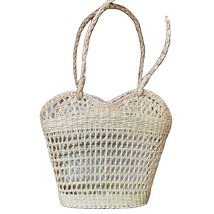 Bolsa de ratán de jacinto de agua marrón claro, diseño de cesta de flores clásico para puerta de almacenamiento, regalo para artesanías de mimbre de vacaciones - Product Image 6