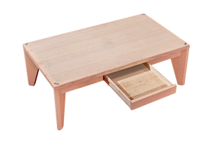 Table basse japonaise en bois Hinoki de haute qualité finition naturelle - Product Image 3