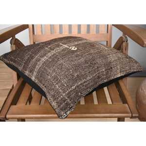 Alfombra Kantha de lana marrón de 18x18 pulgadas, almohada cuadrada tejida con estampado Vintage de lujo para sala de estar, uso de Otoño de Halloween, sofá de espuma de plumas - Product Image 4